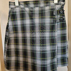 Dennis Uniforms Double Tab Pleated Skort, Campbell Plaid, Size 12